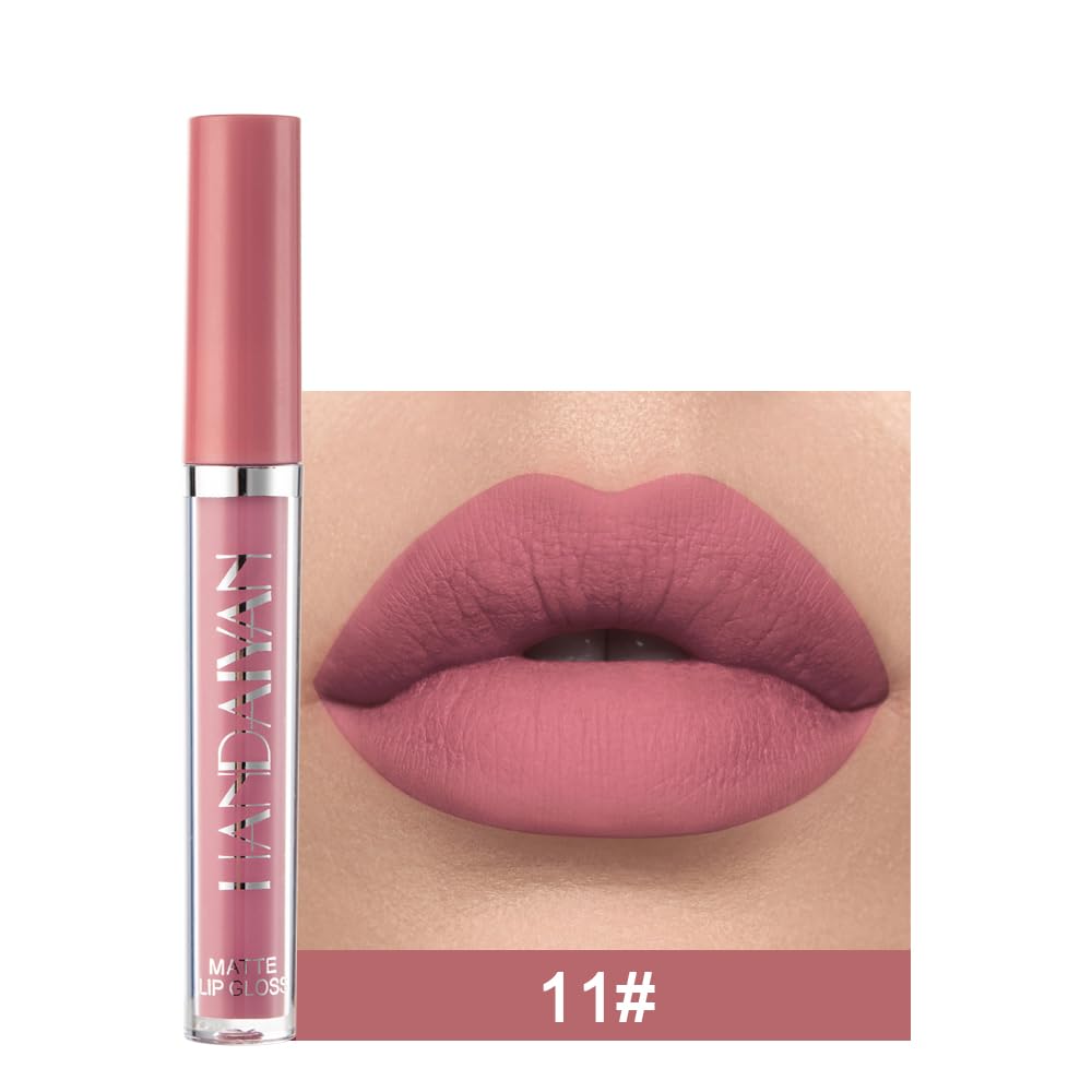 BestLand 3Pcs Matte Lipstick Muted Rose swatches versatile nude pink for day to night