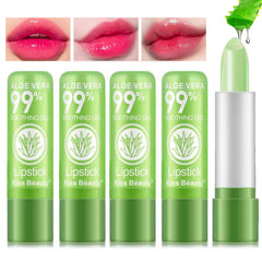 BestLand 5-pack Aloe Vera Color-Changing Lipstick pack with mood-responsive color and hydration