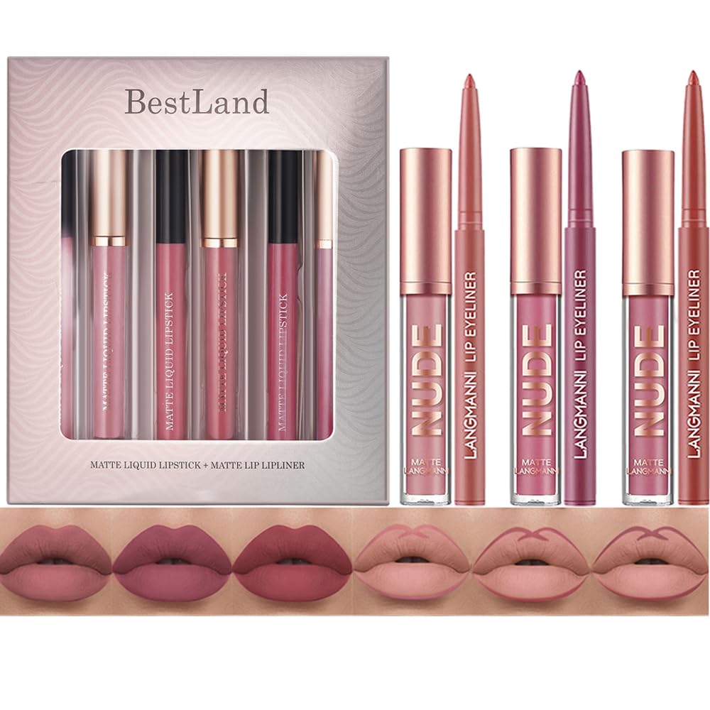 BestLand 6pcs matte lipstick gift box ready for gifting.