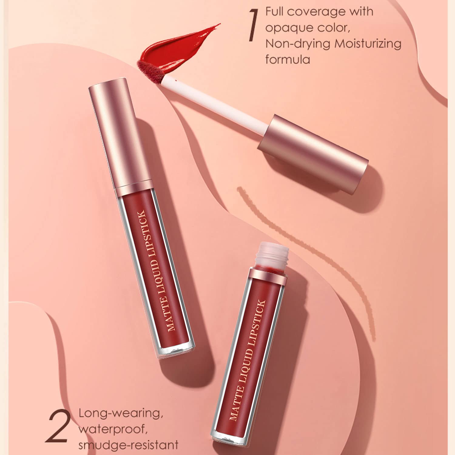 BestLand matte lipstick swatches showcase velvety nude shades.