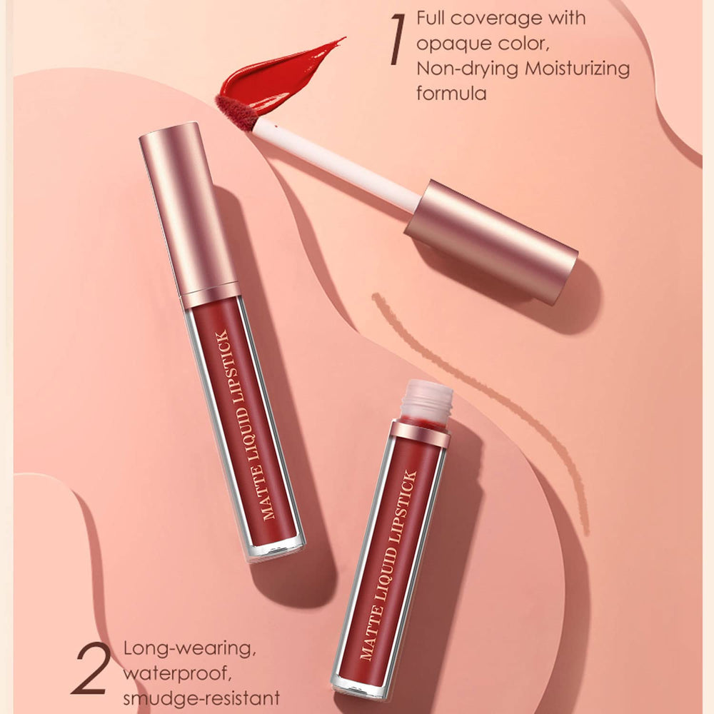 BestLand matte lipstick swatches showcase velvety nude shades.