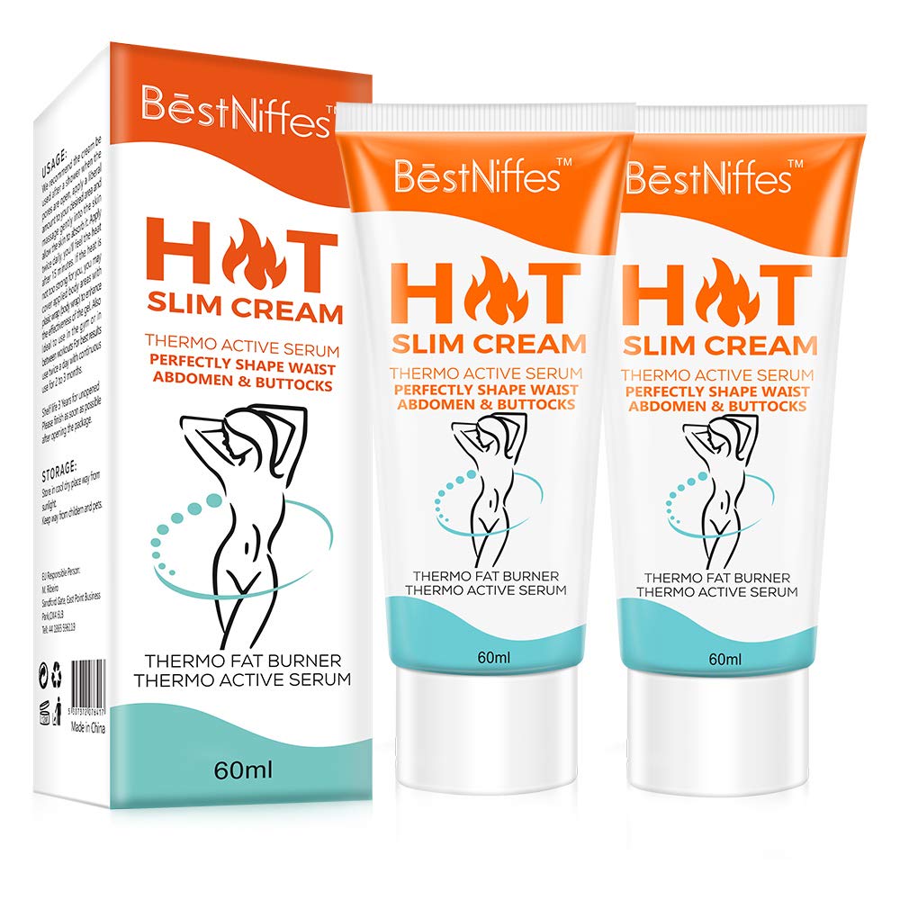 Bestniffes hot cream two-pack application on belly for a sculpted look