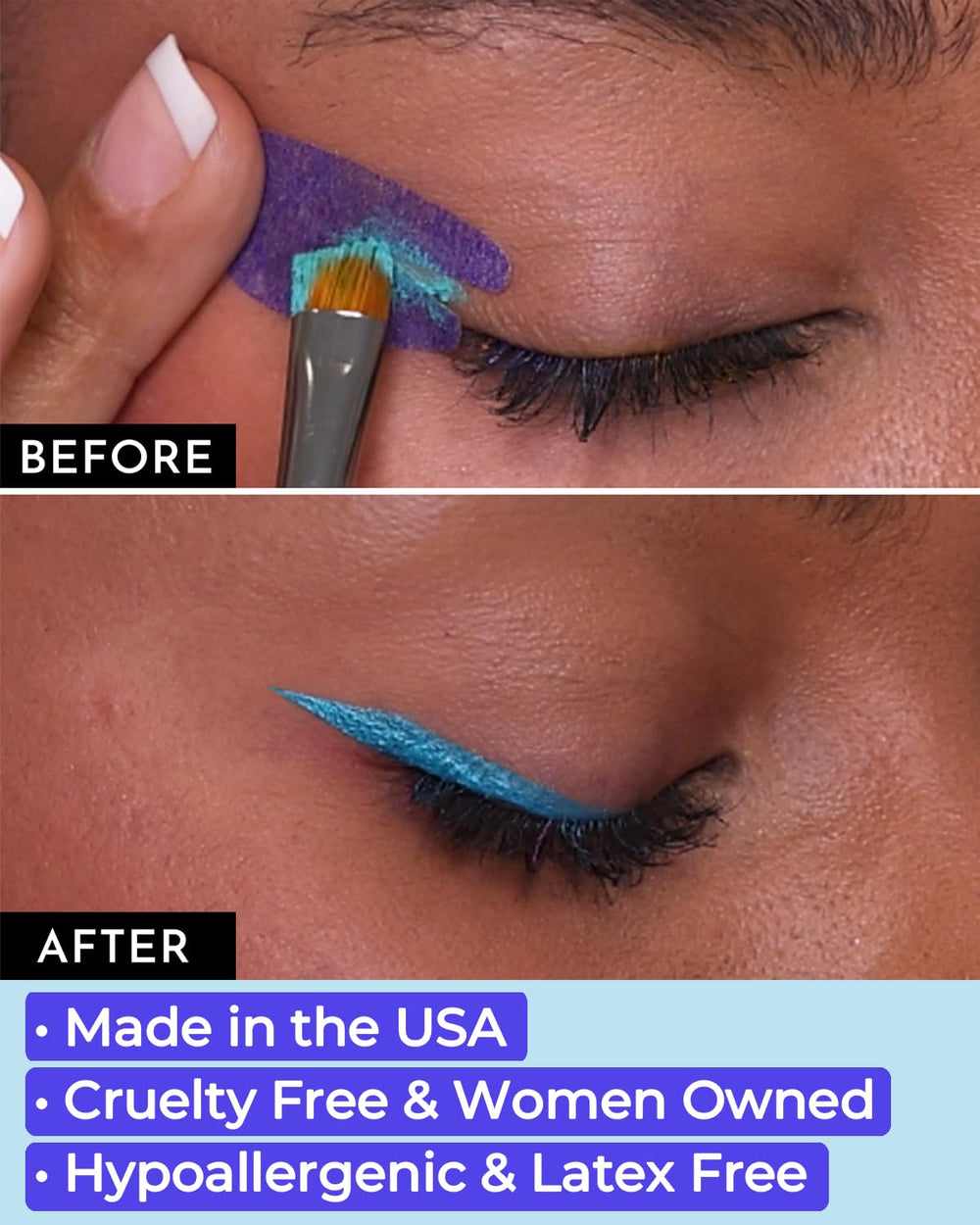 Beth Bender Beauty Pro Go Eyeliner Stencil flexible adhesive for sensitive skin.