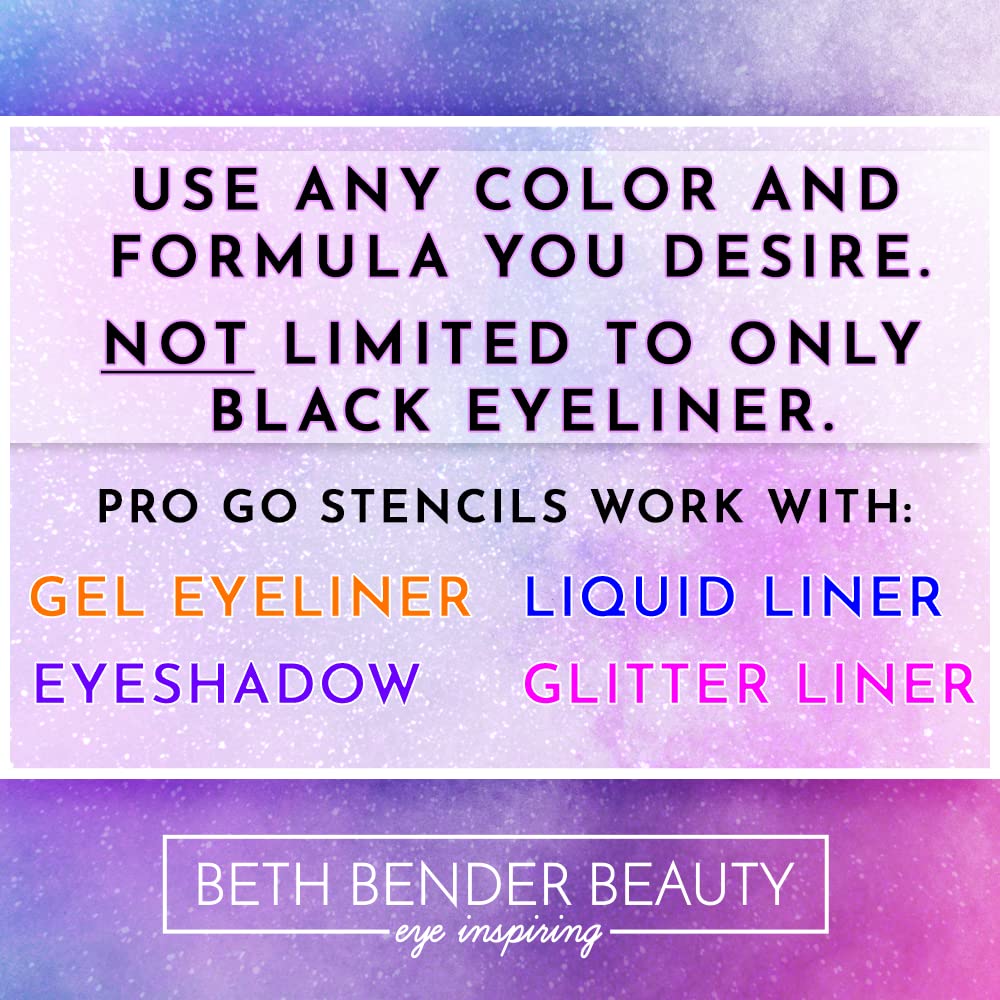 Beth Bender Beauty Pro Go Eyeliner Stencil made in USA for professional results.
