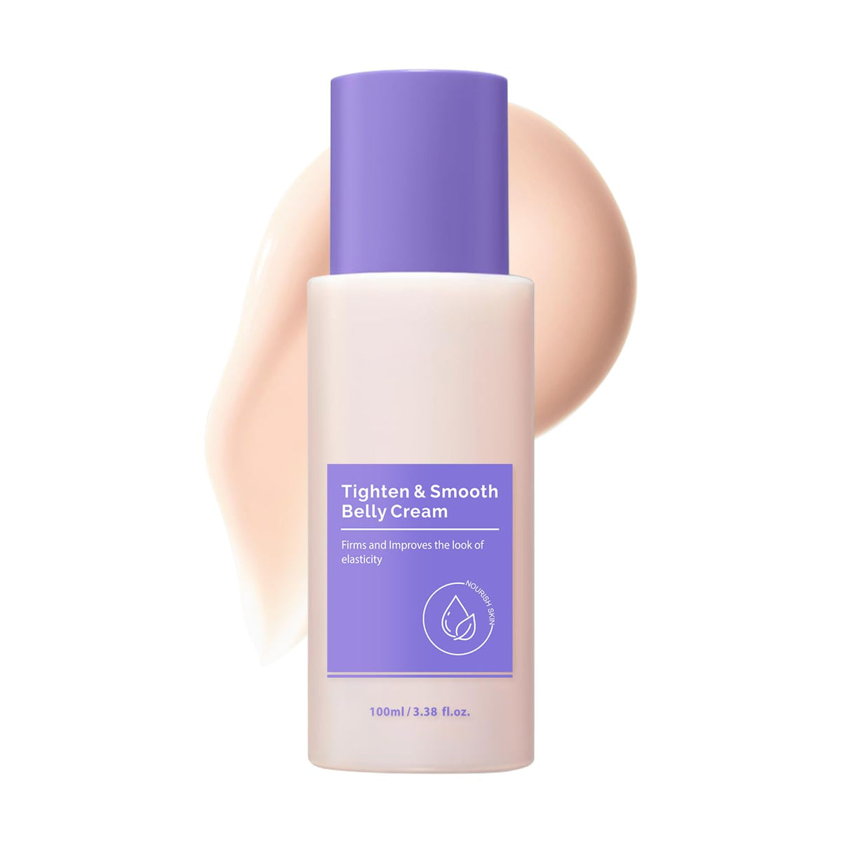 BETTENKO belly cream application shows firming action for smoother tummy.