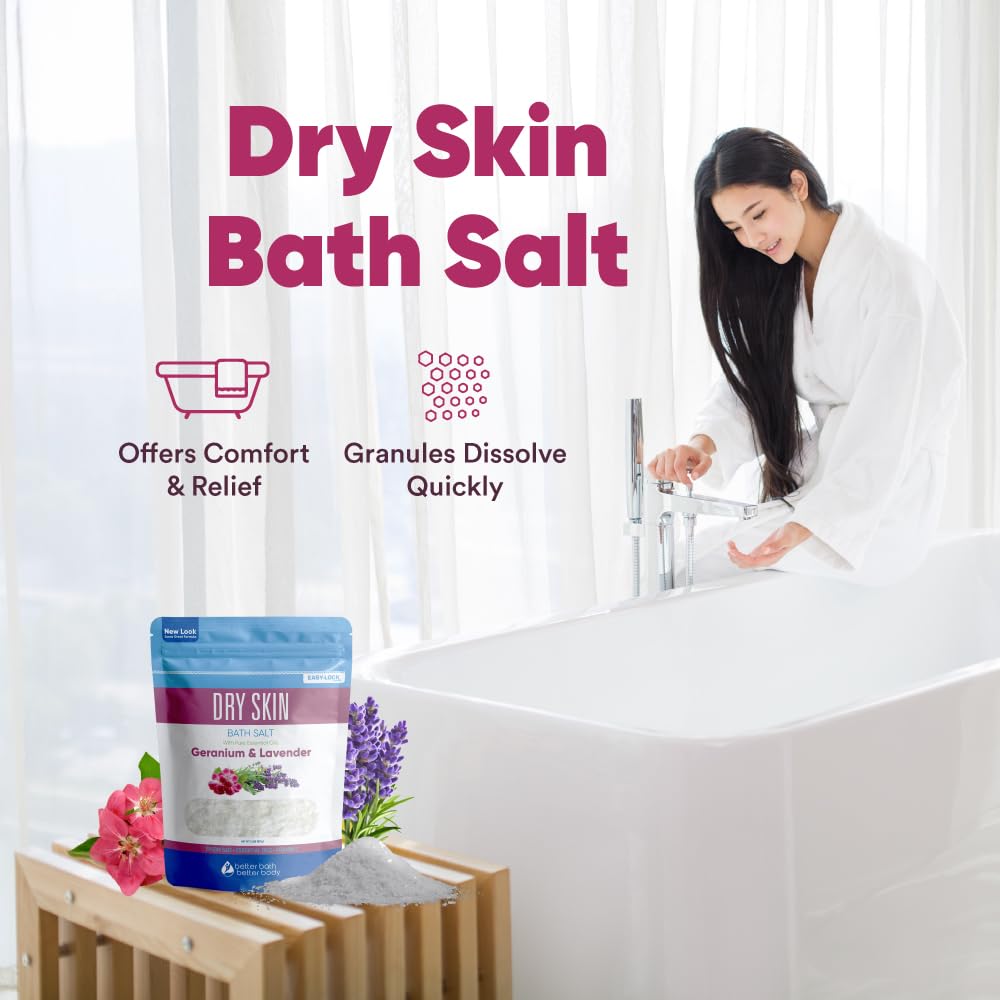 BPA-free pouch with easy press-lock seal to keep bath salt secure and ready to use.