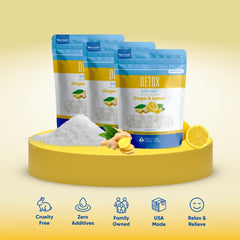 Pure Epsom crystals in detox bath salt close-up