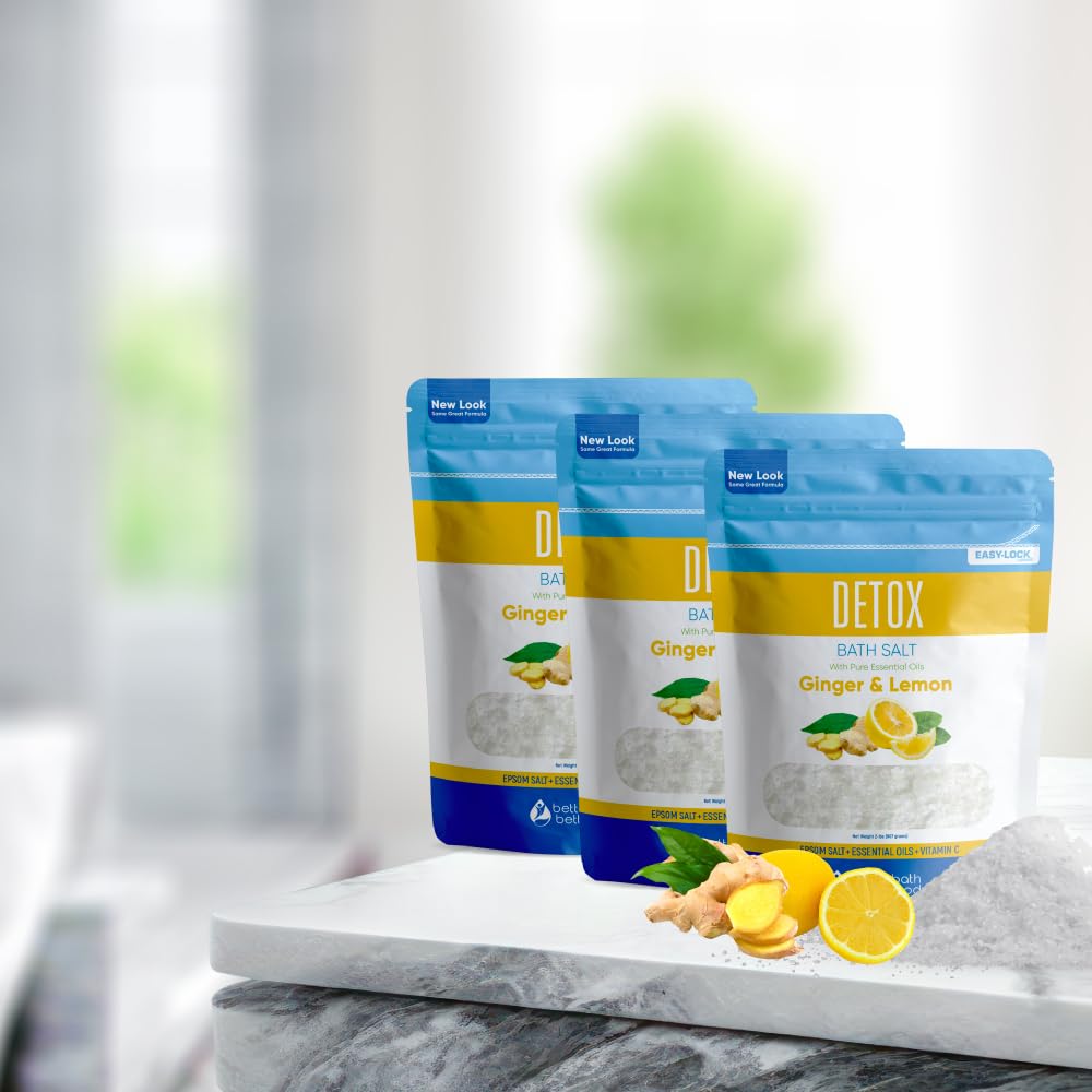 USA-made detox bath salt label highlighting handmade quality
