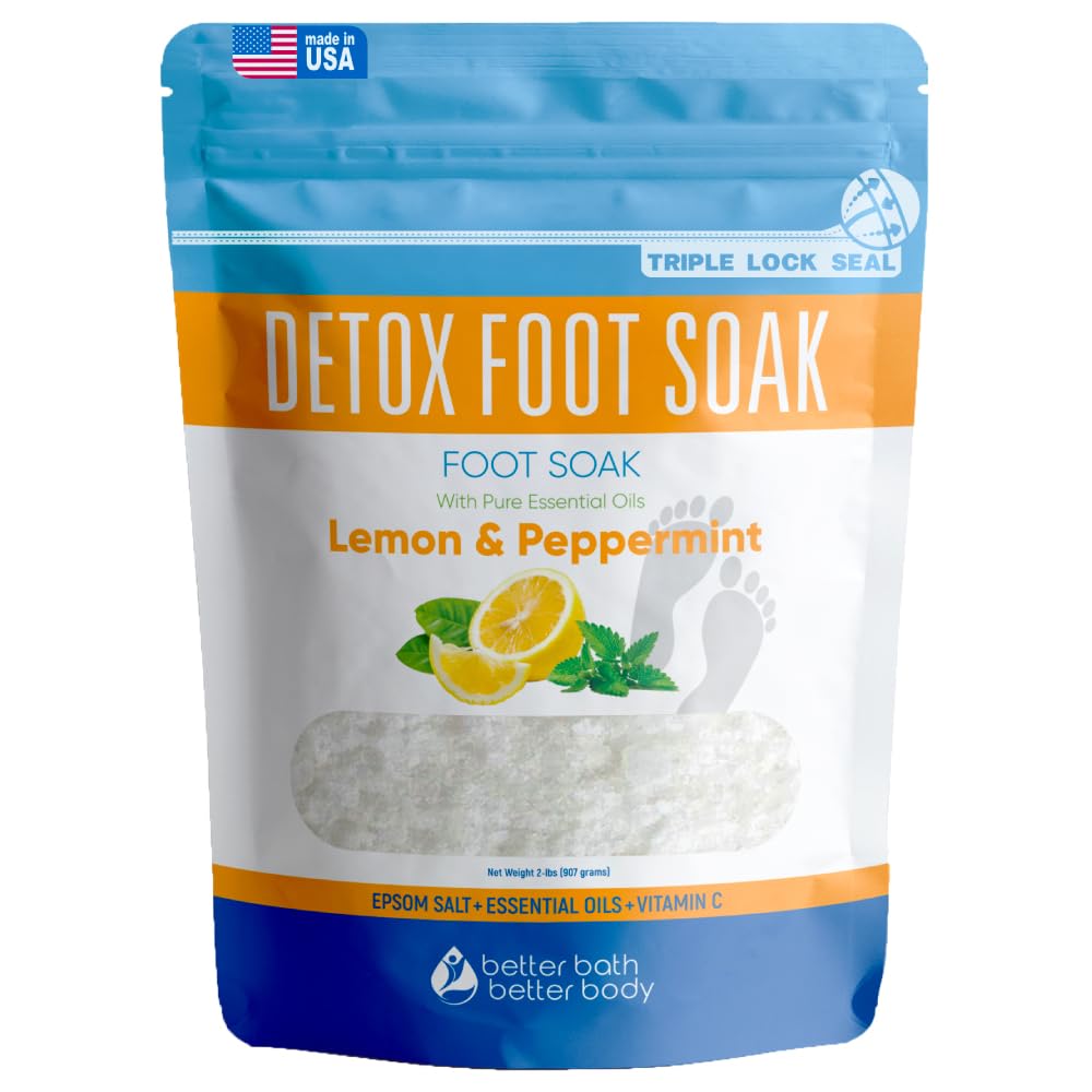 Better Bath Better Body Detox Foot Soak lemon bottle pour for revitalizing feet