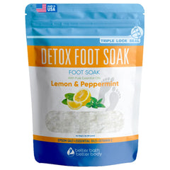 Better Bath Better Body Detox Foot Soak lemon bottle pour for revitalizing feet