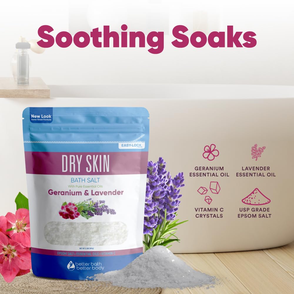 Two-pack set of Better Bath Better Body dry skin bath salt for regular pampering.