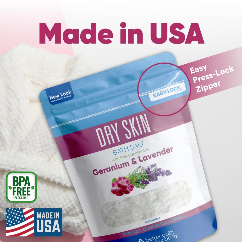 Made in USA badge on Better Bath Better Body packaging for quality assurance.