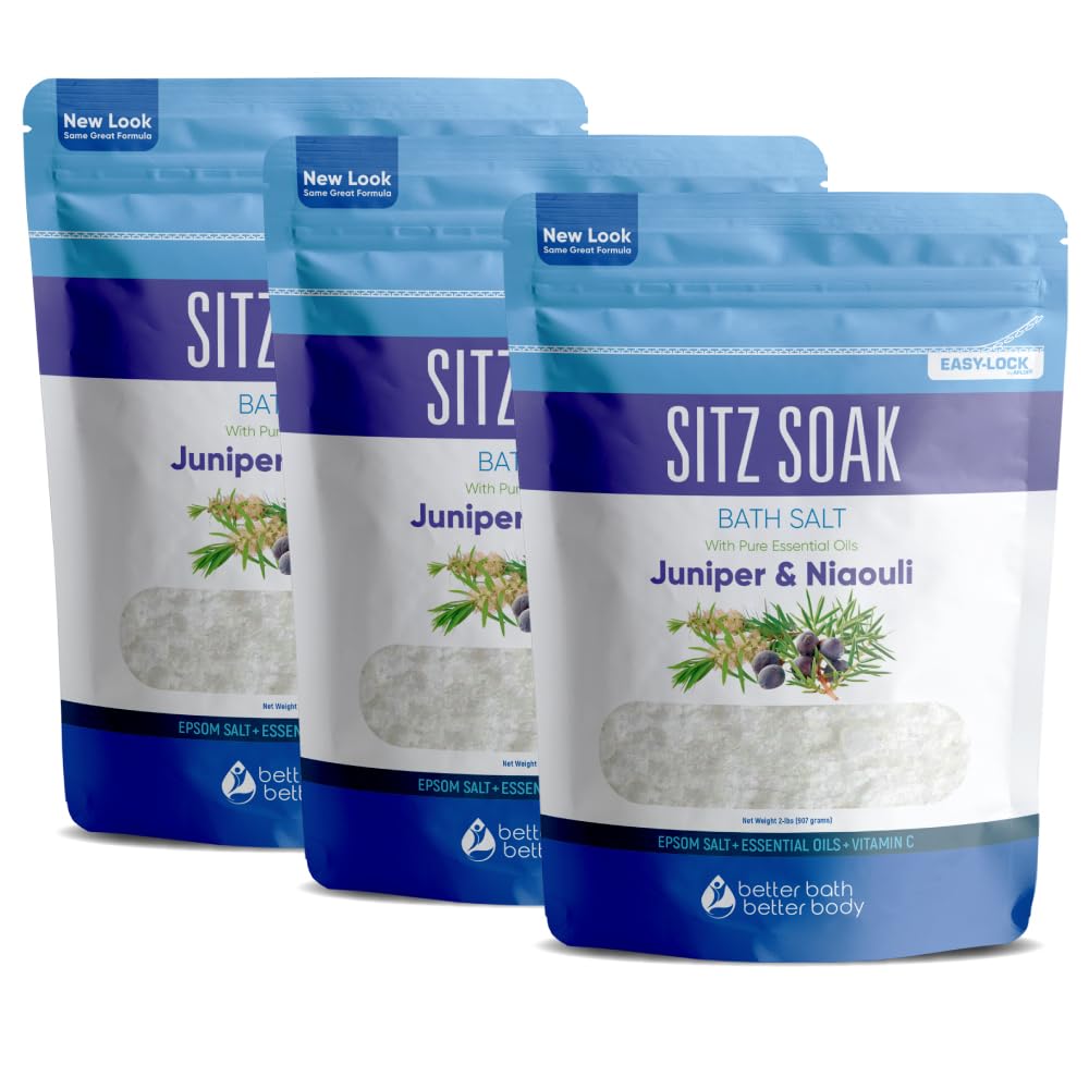 Better Bath Better Body Sitz Bath Salt three-pack pouches for convenient at-home soaks.