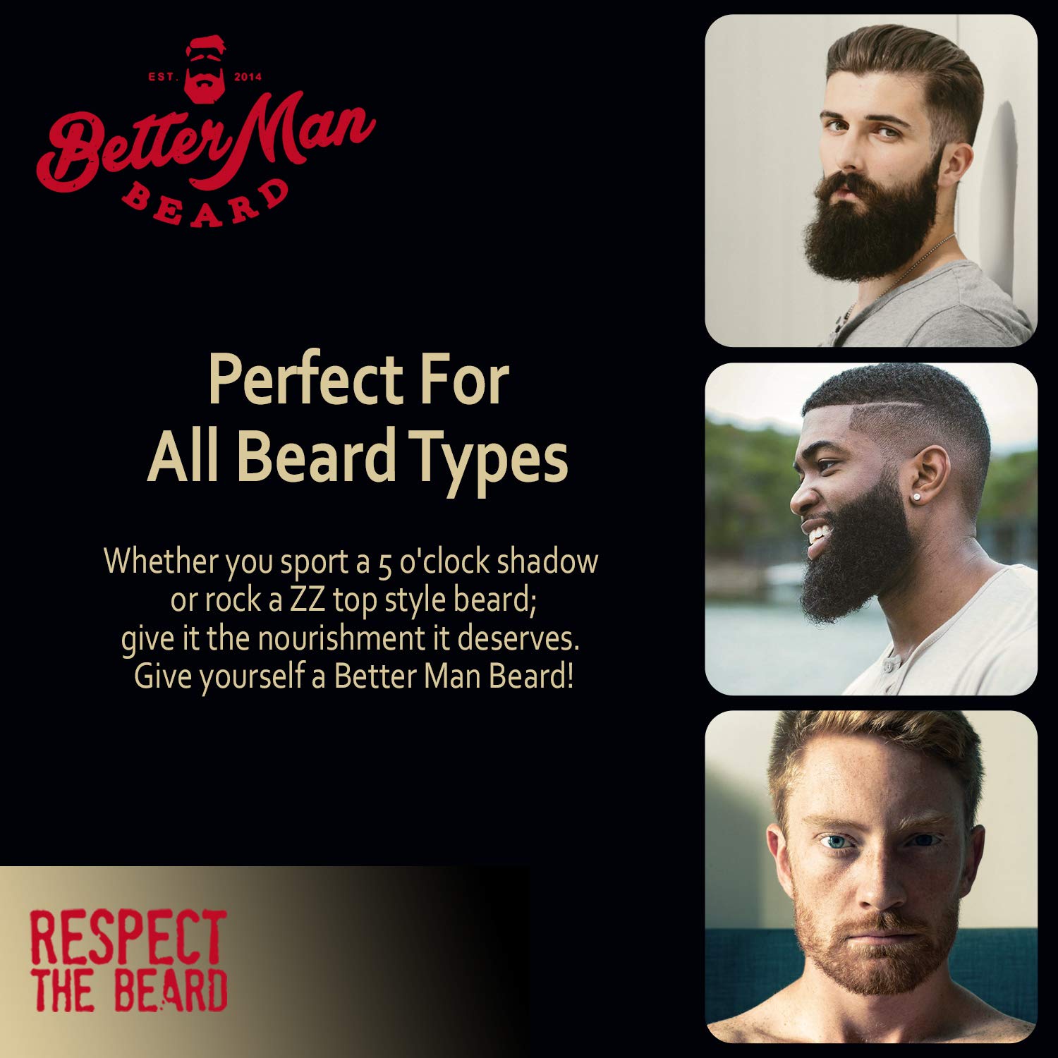 BETTER MAN BEARD Spruce Balm packaging emphasizes USA-made craftsmanship.