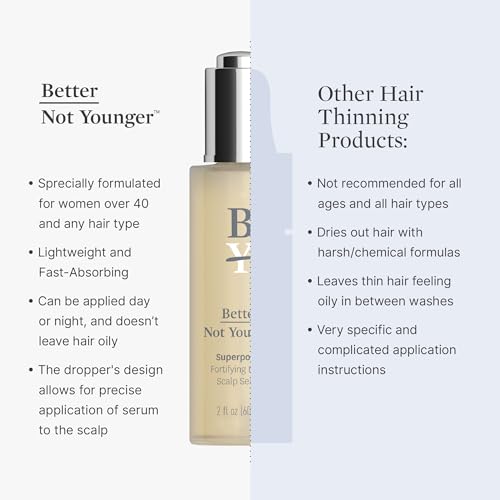Better Not Younger scalp massage during serum application.