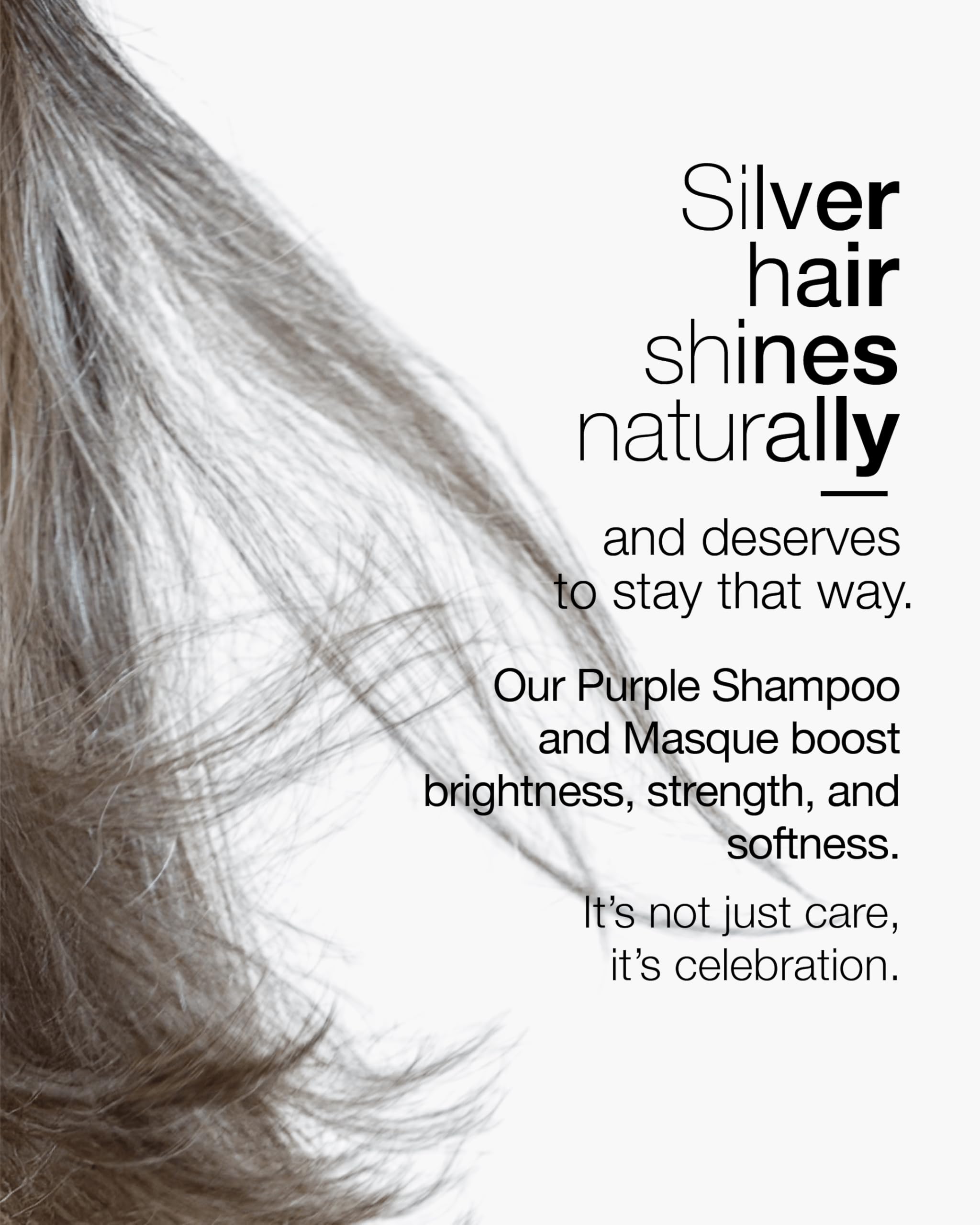 Bottle of Better Not Younger Silver Lining Shampoo with Biotin and Bamboo visuals