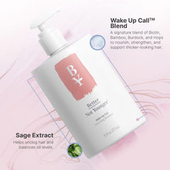 Better Not Younger Wake Up Call bottle pump for easy dispensing.