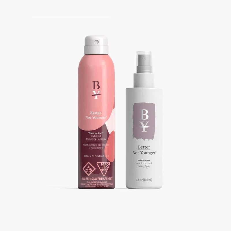 Better Not Younger Wake Up Call High Hold Hairspray for lasting volume and frizz control