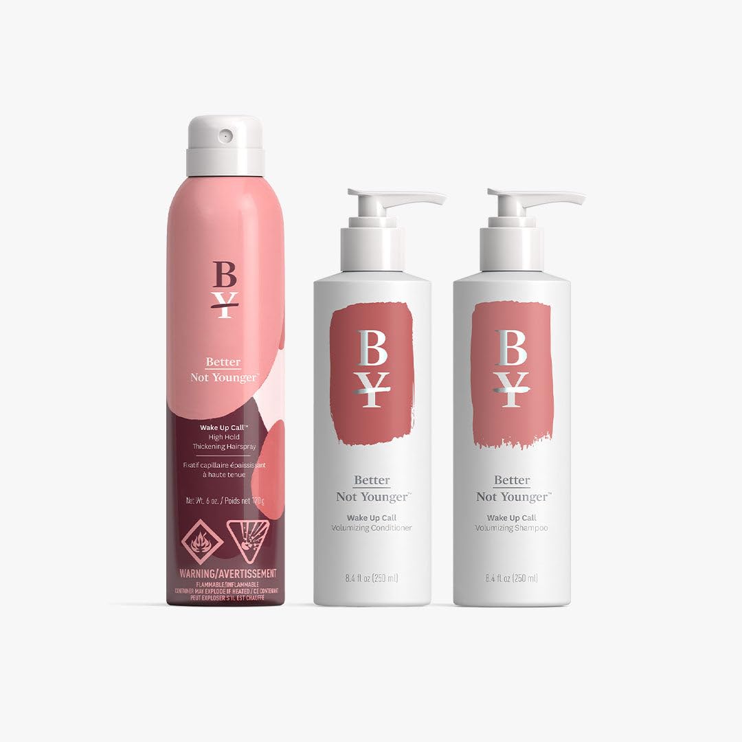 Better Not Younger Wake Up Call High Hold Spray bottle for lasting volume