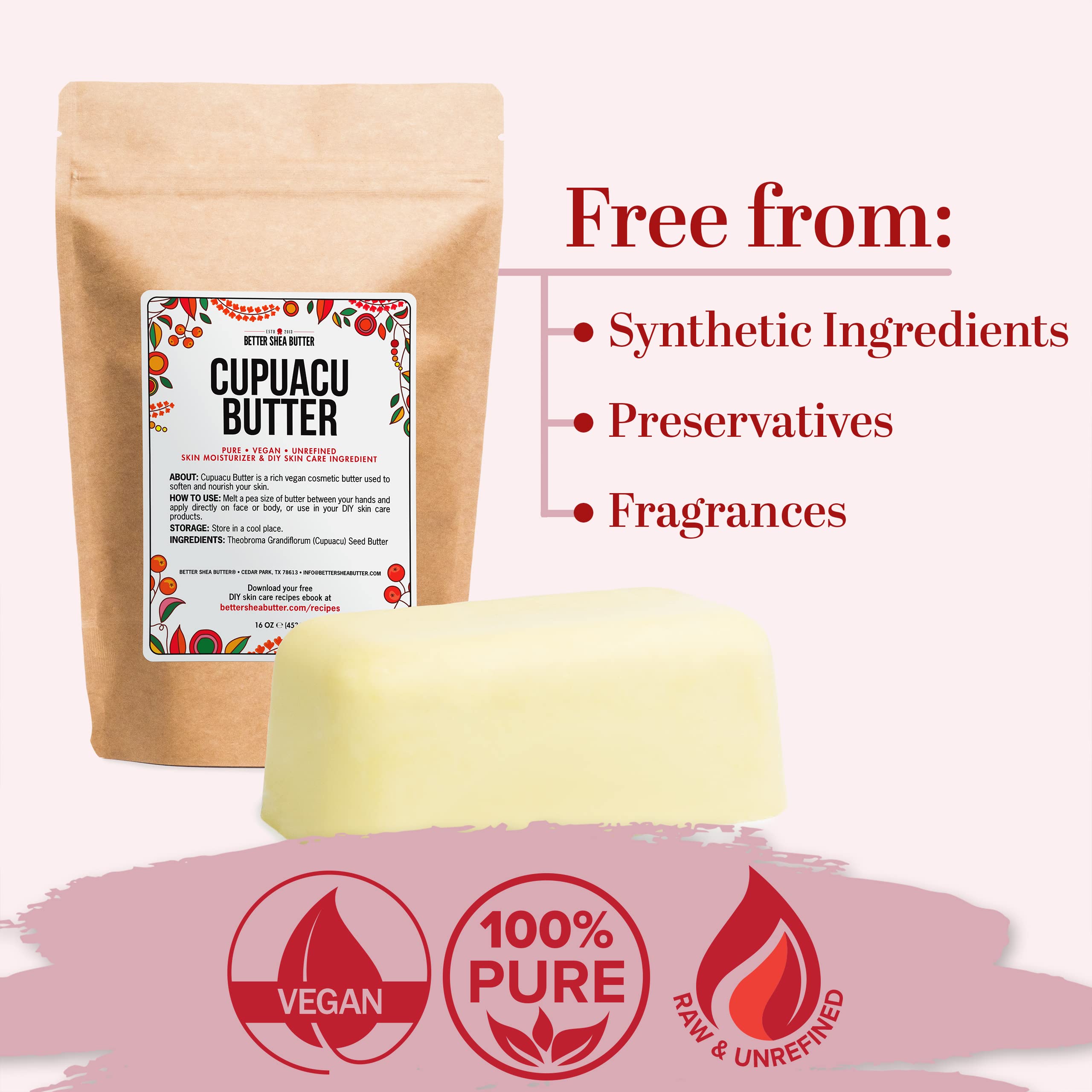 Better Shea Butter Cupuacu Butter raw base for DIY lotions and soaps.