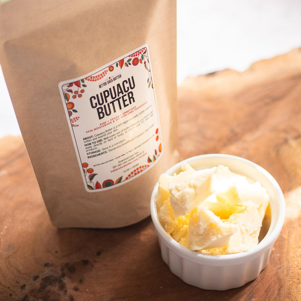 Better Shea Butter Cupuacu Butter raw supports hair and skin routines.