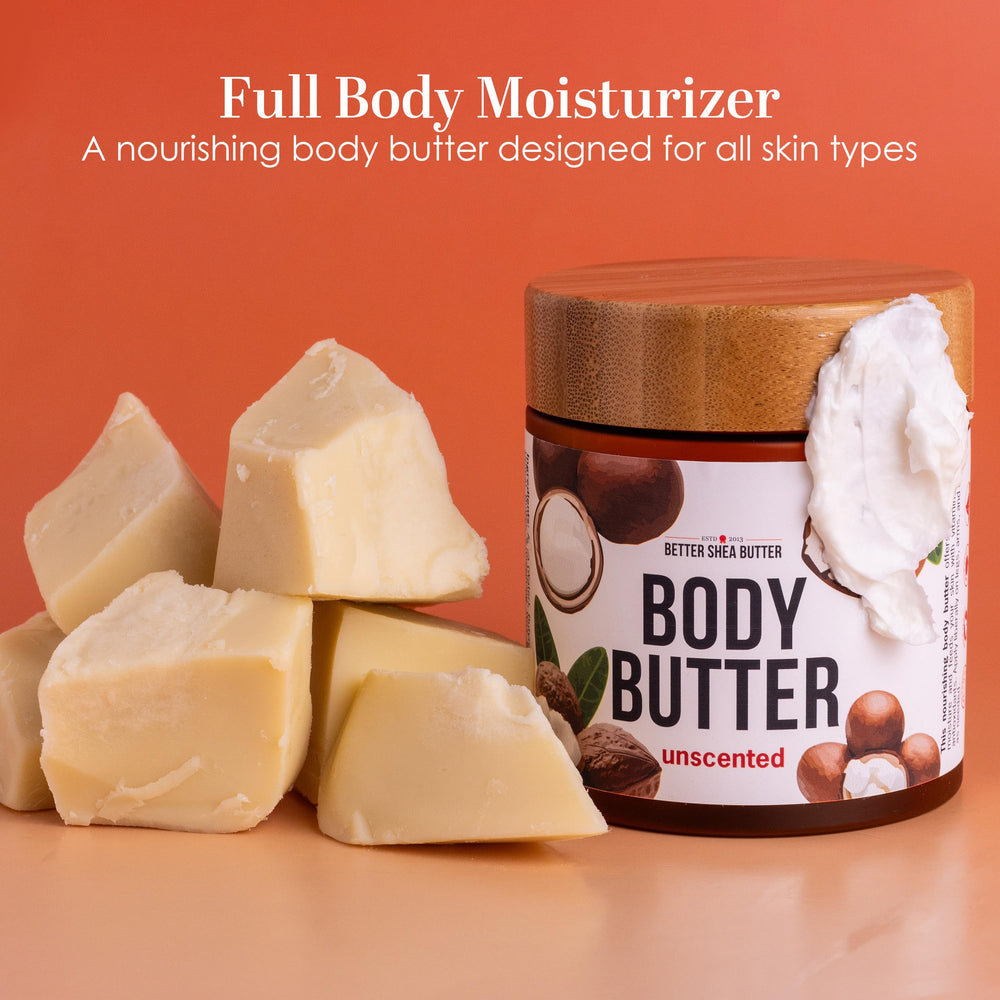 Better Shea Butter hydrates dry skin for all skin types with a non-greasy feel.