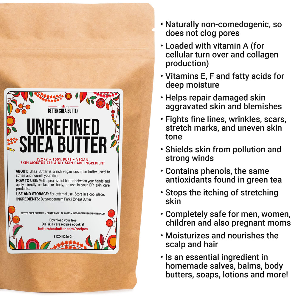 Better Shea Butter easy-to-use pea-sized amount for quick moisturization