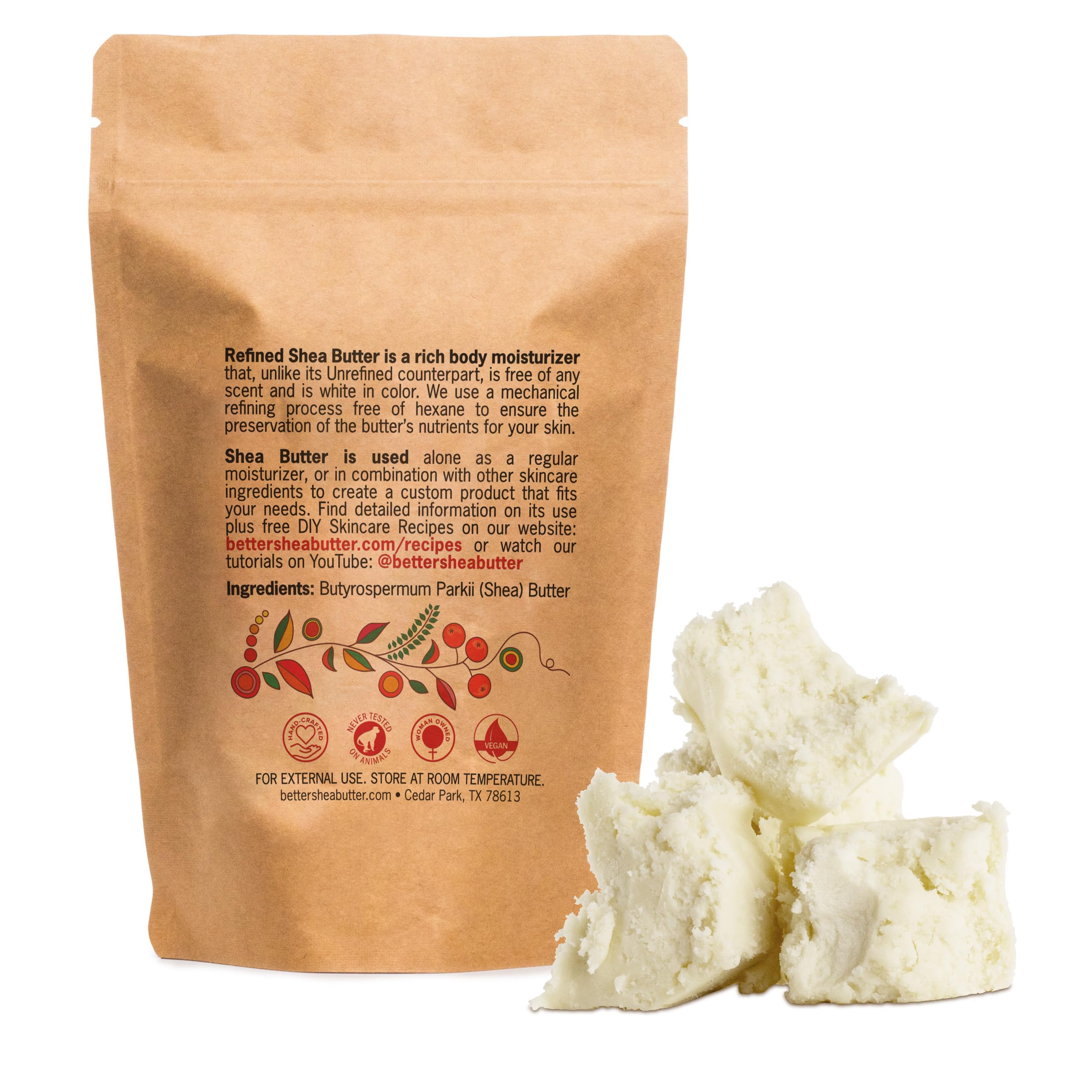 Better Shea Butter lip balm base for smooth, hydrated lips.