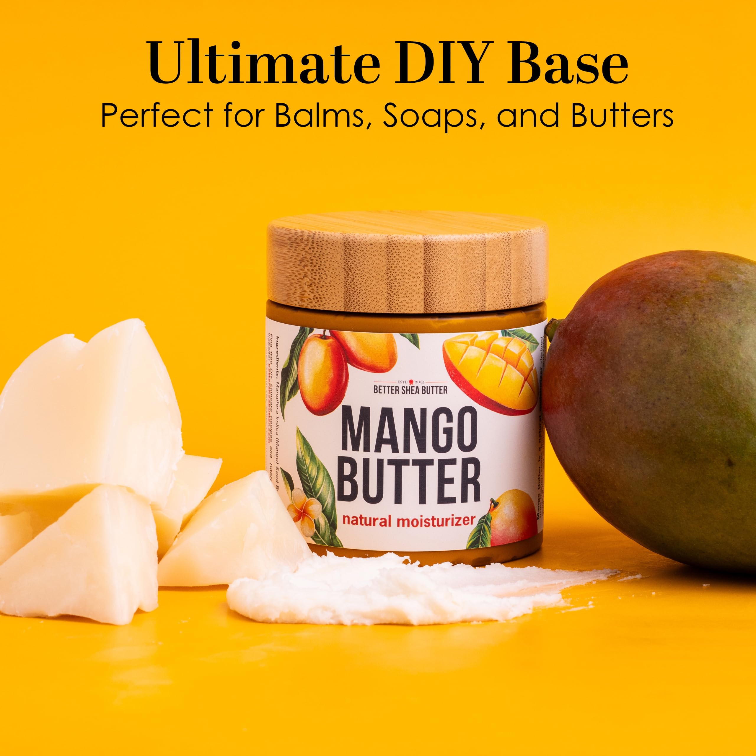 Mango butter applied to hair for softness and natural shine
