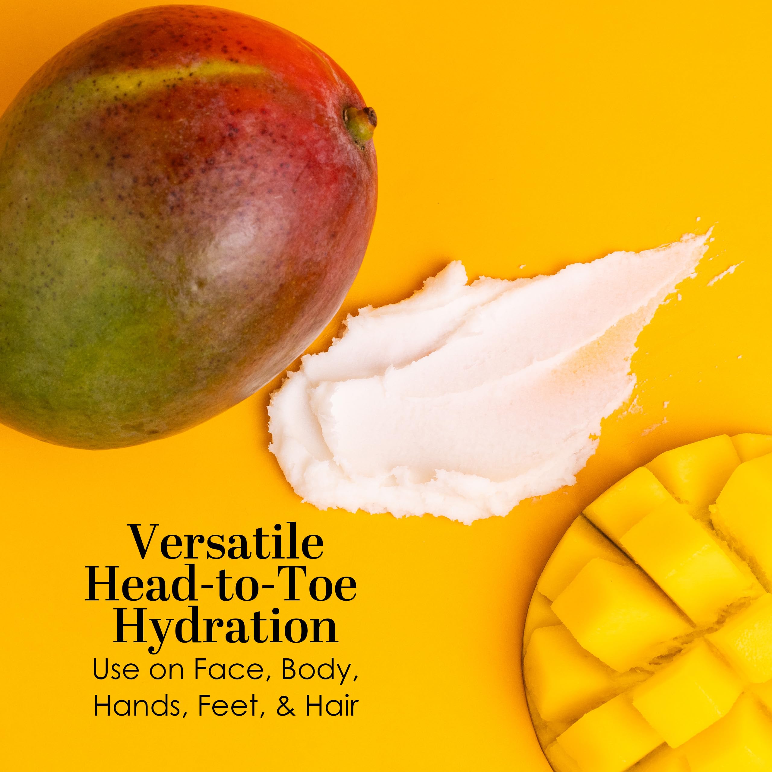 Label on mango butter emphasizes all-natural ingredients