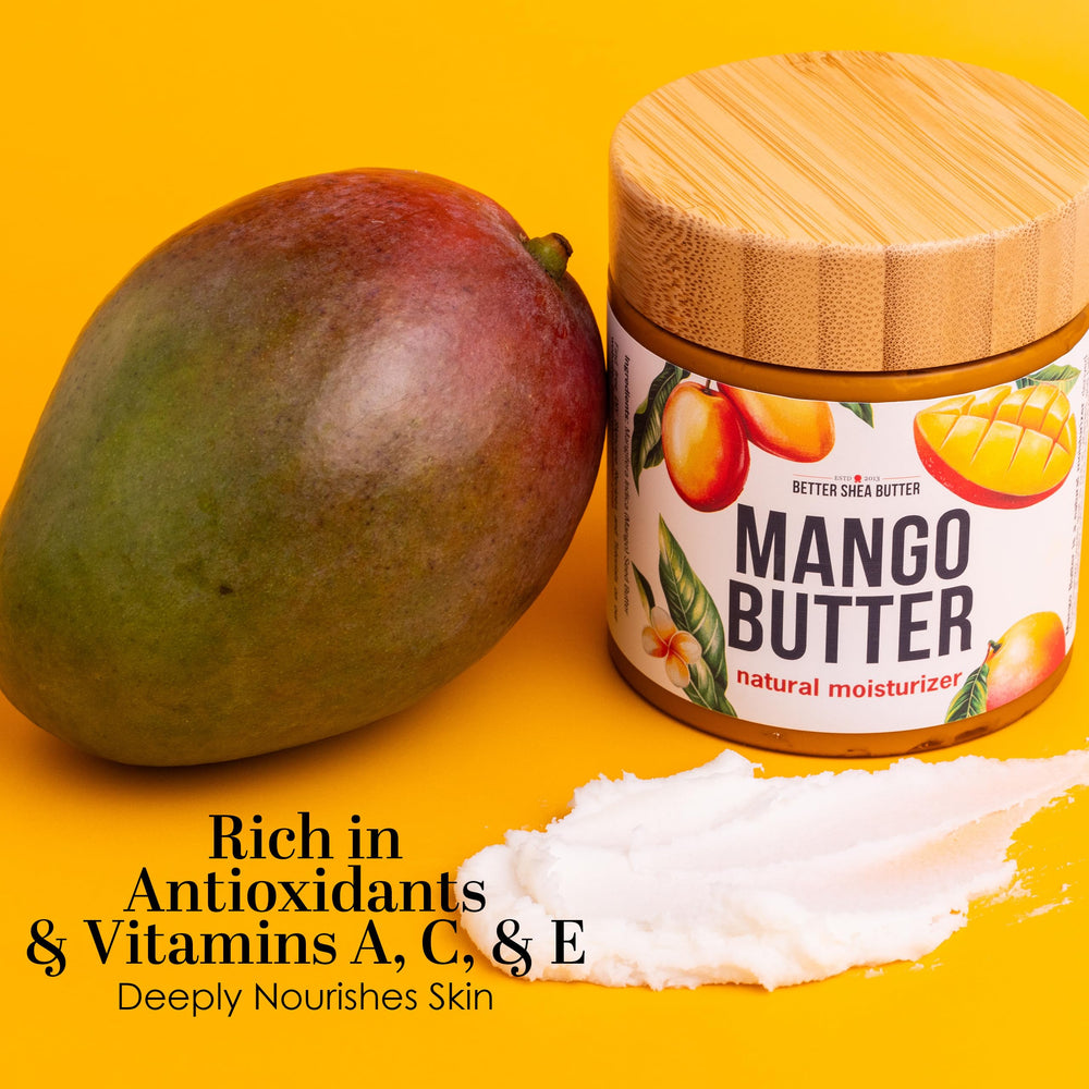 Mango butter on skin provides a smooth, nourished feel