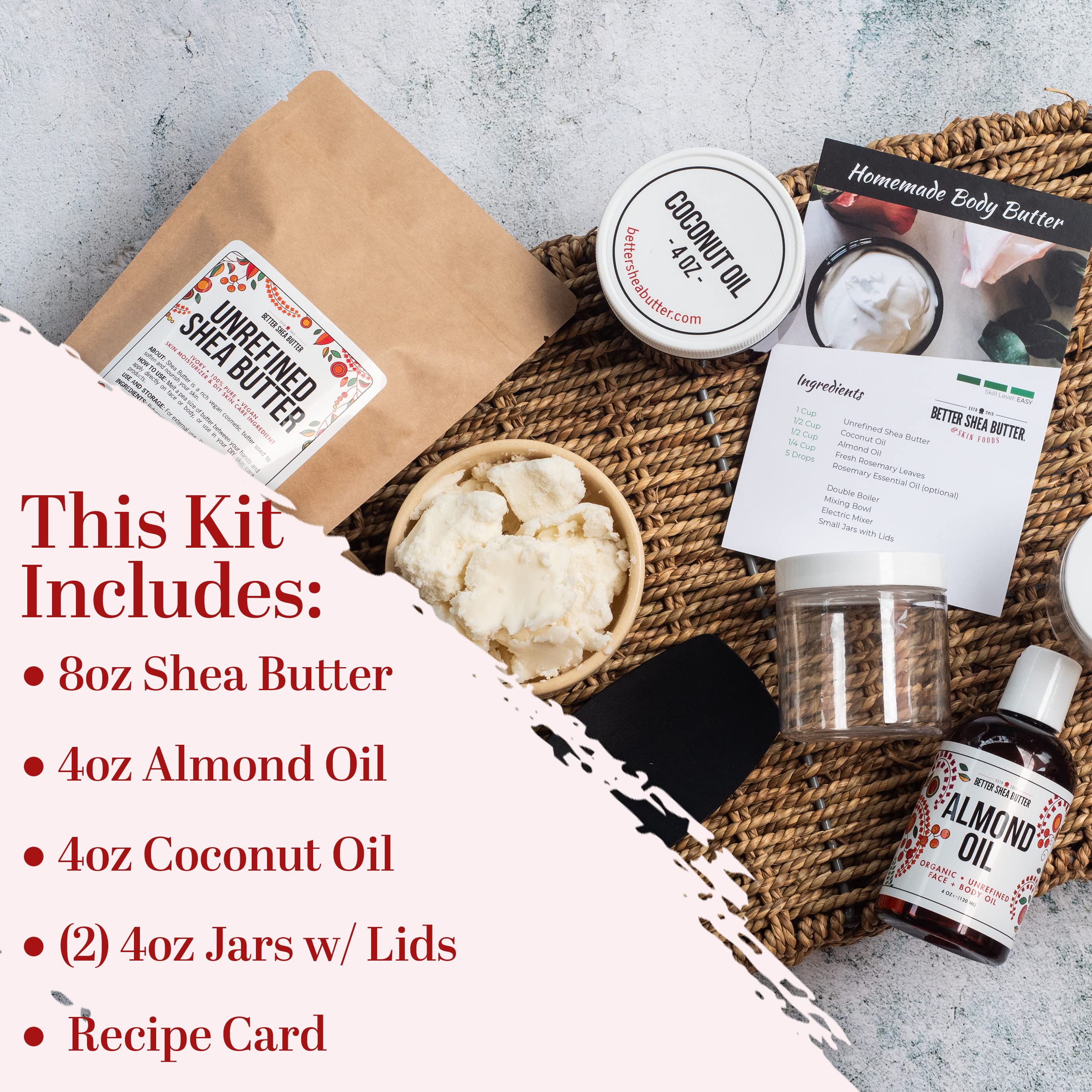 Better Shea Butter organic carrier oil kit with almond and coconut oils for versatile blends