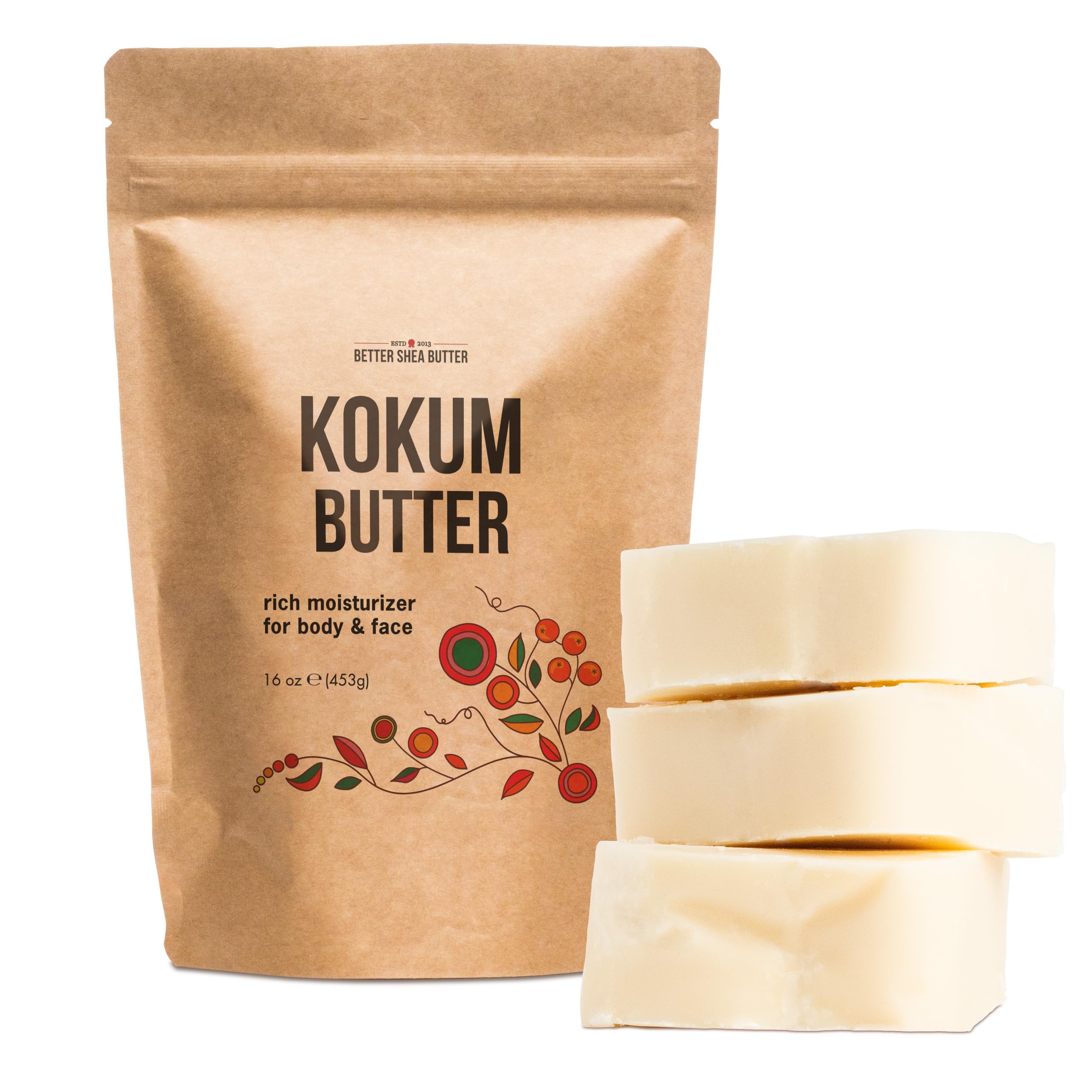 Better Shea Butter Kokum Butter block unrefined for DIY skincare bases and blends