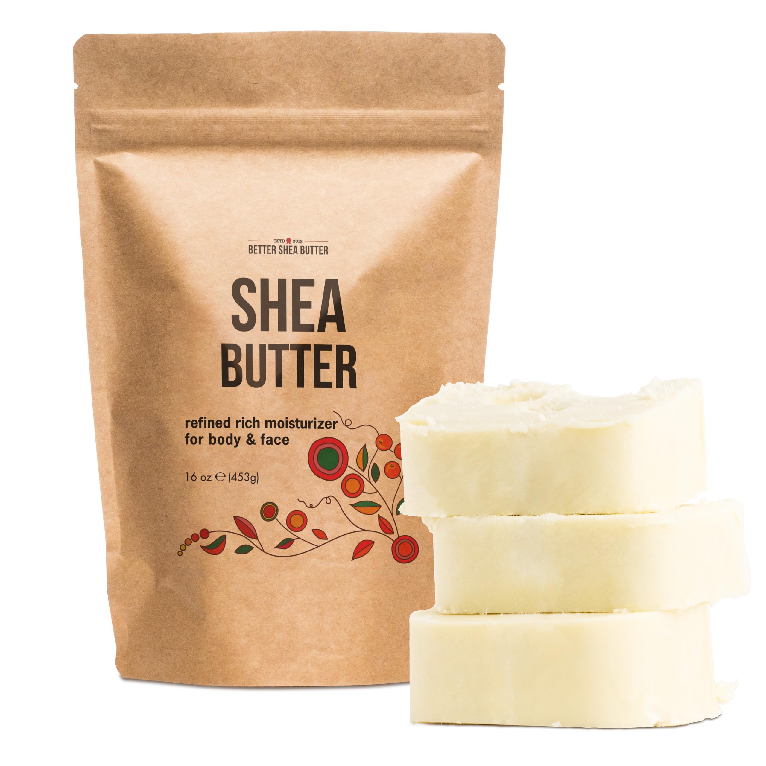 Better Shea Butter refined unscented bar close-up highlights smooth texture for skin care