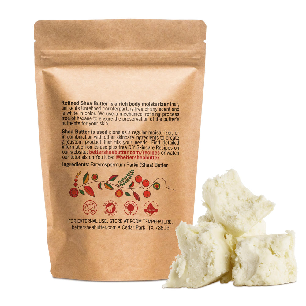 Better Shea Butter works as a soap base and skin moisturizer