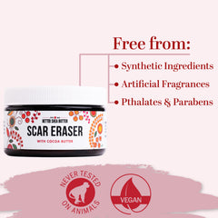 Better Shea Butter Scar Eraser Balm swirl emphasizes even application on skin.
