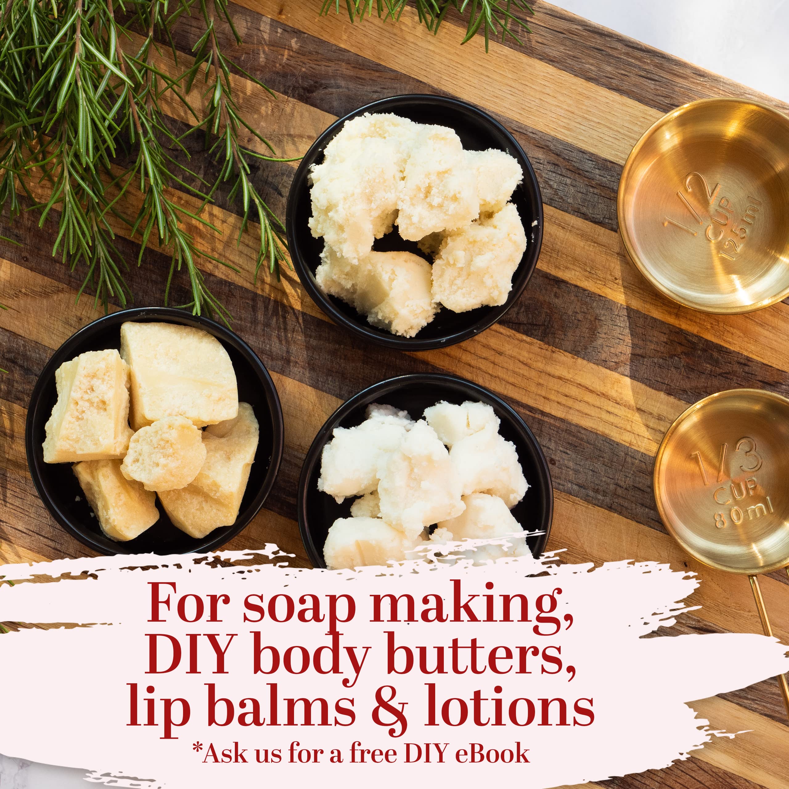 Better Shea Butter vegan body butter collection for DIY lotions and balms.