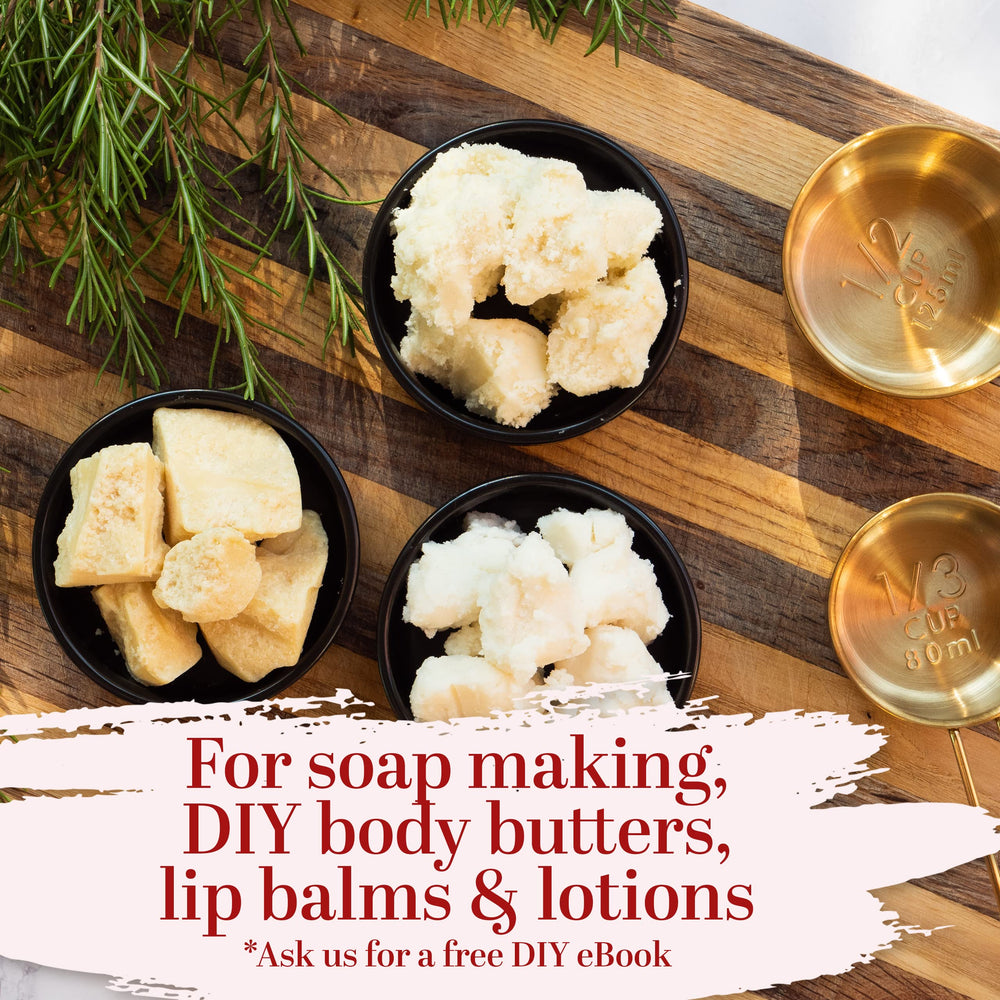 Better Shea Butter vegan body butter collection for DIY lotions and balms.