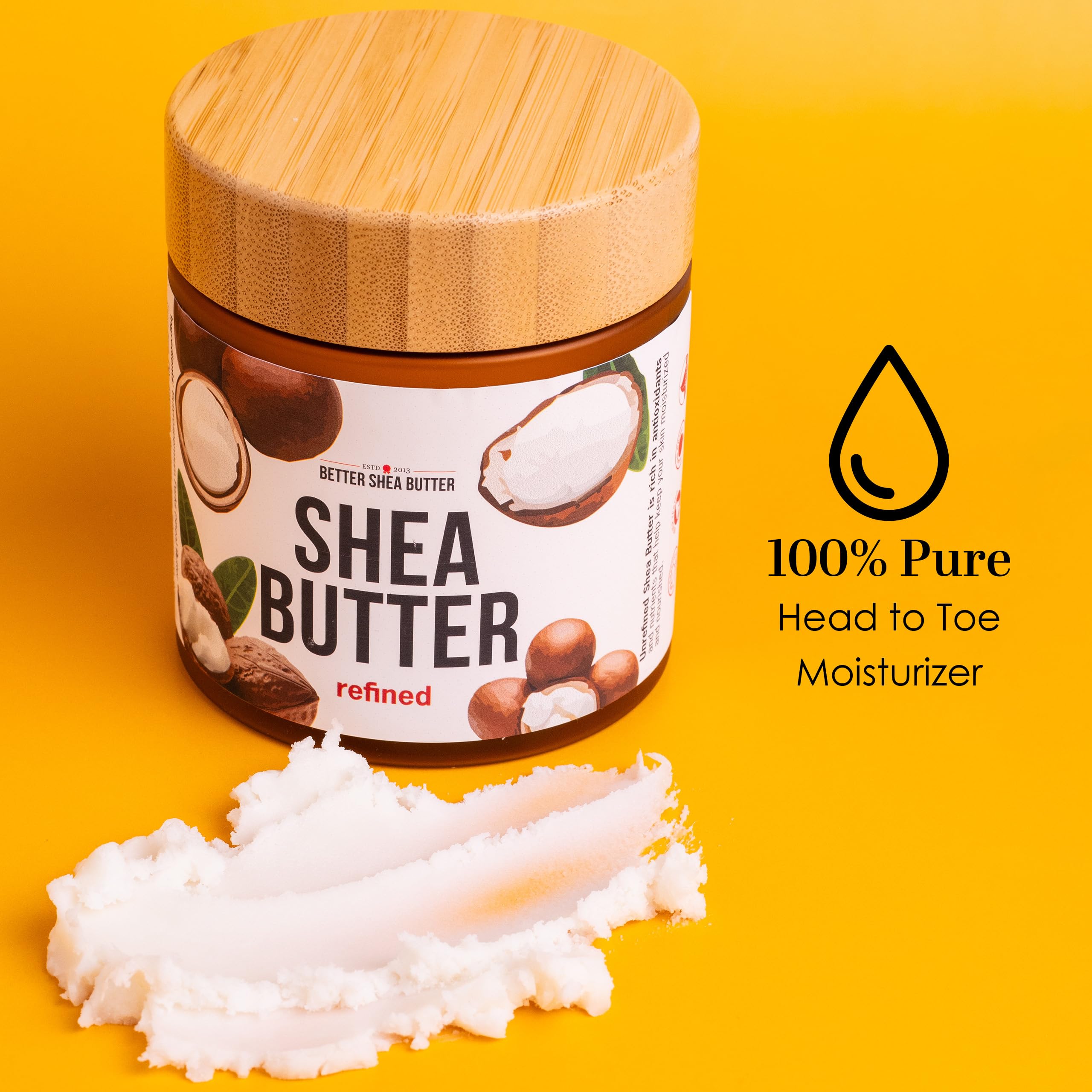 Better Shea Butter on dry hands and cracked feet for protection