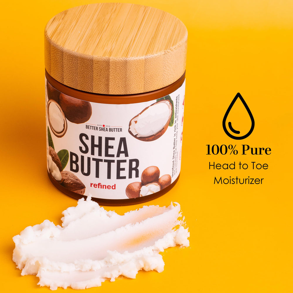 Better Shea Butter on dry hands and cracked feet for protection