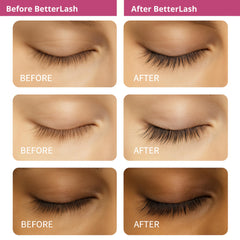 BetterLash close-up shows lush lashes and natural growth potential.