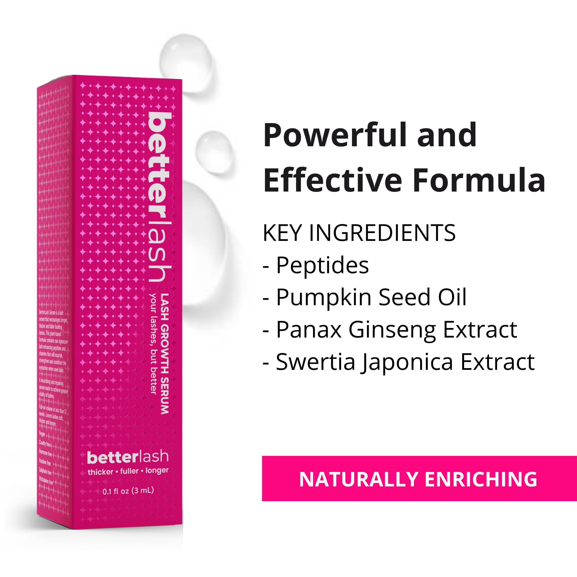 BetterLash pumpkin-seed extract highlights nourishing plant complex.