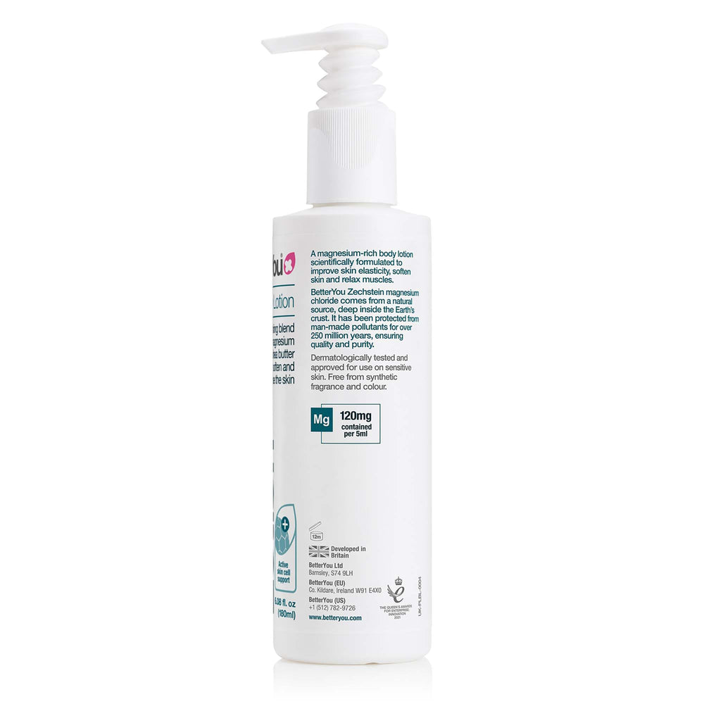 BetterYou Magnesium Body Lotion massage into shoulders for relaxing, comfortable feel.
