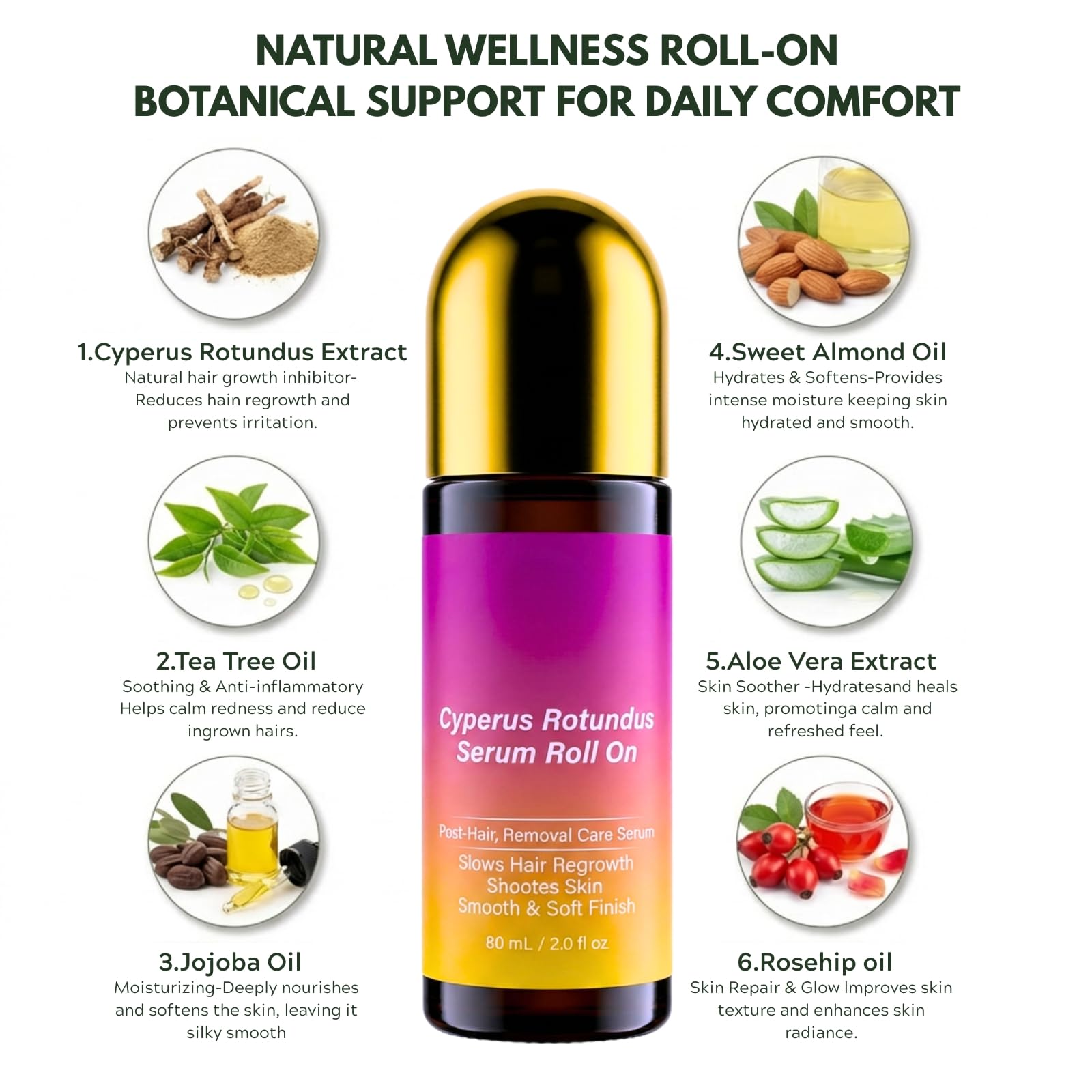 Beuifvo Serum Roll-On shows light, non-greasy finish.
