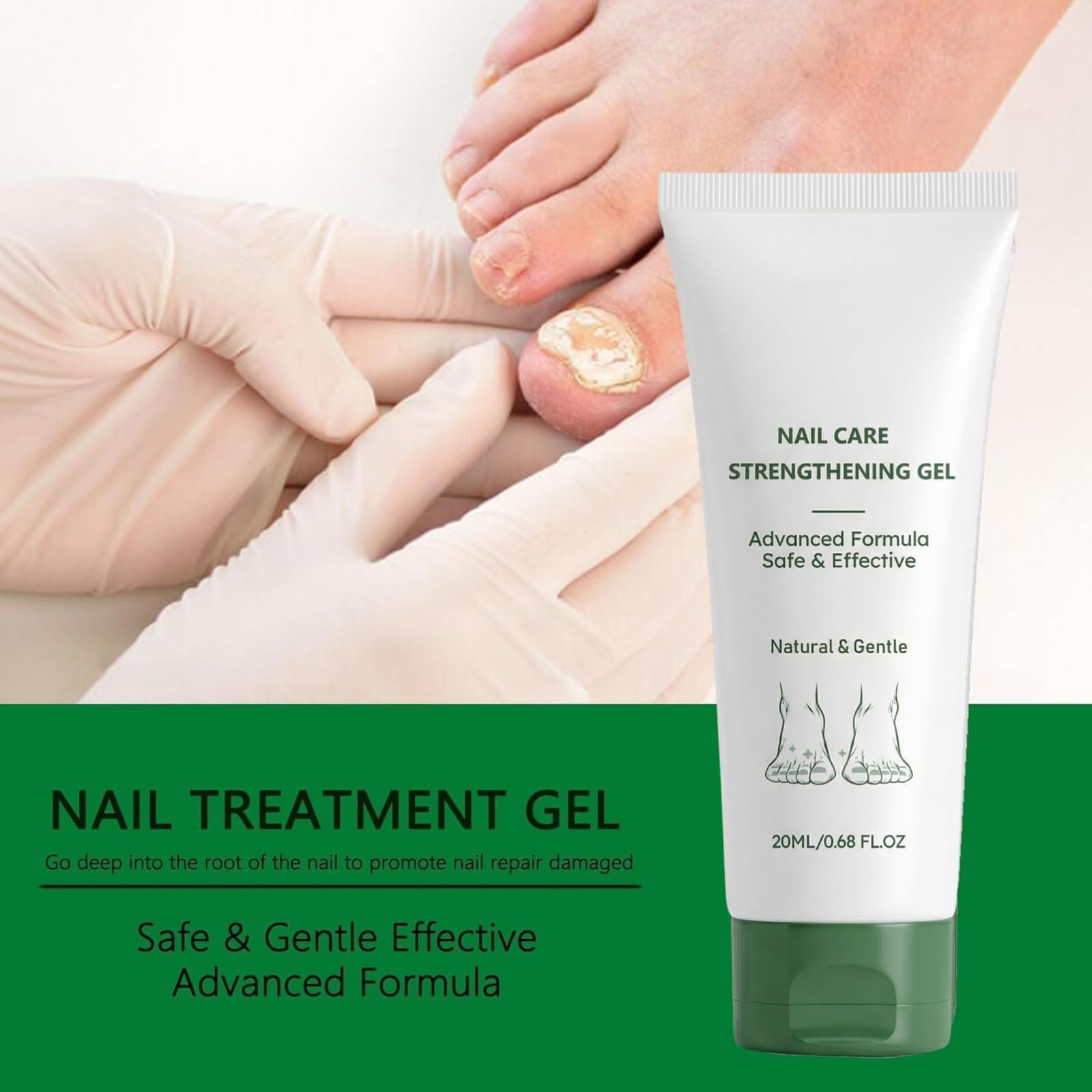 Beuifvo Natural Nail Repair Care Gel hydrates cuticles and nourishes nails.