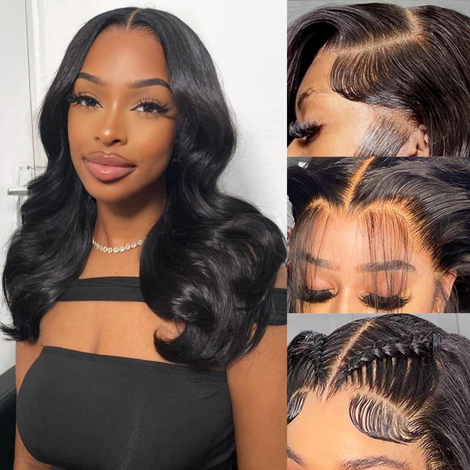 BEULADY bob wig 13x6 HD lace front close-up shows natural texture and hairline.