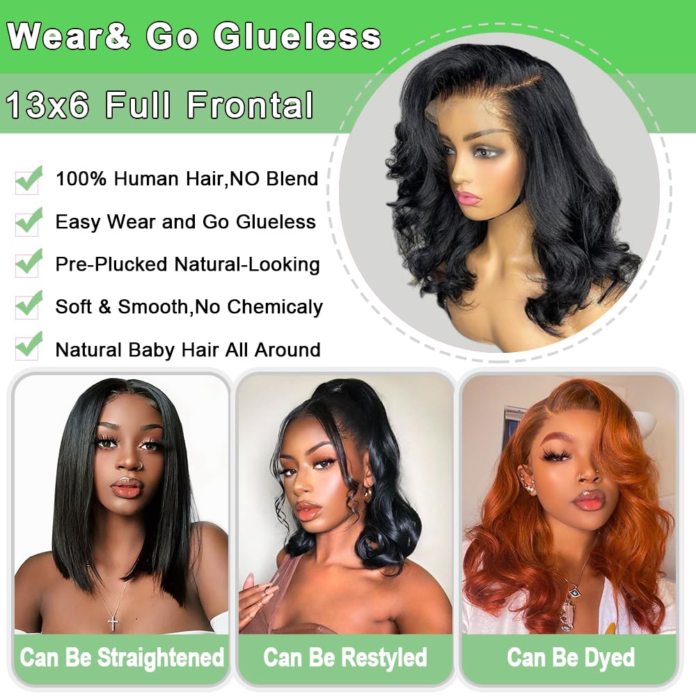 BEULADY bob wig natural hairline with baby hairs highlights fullness.