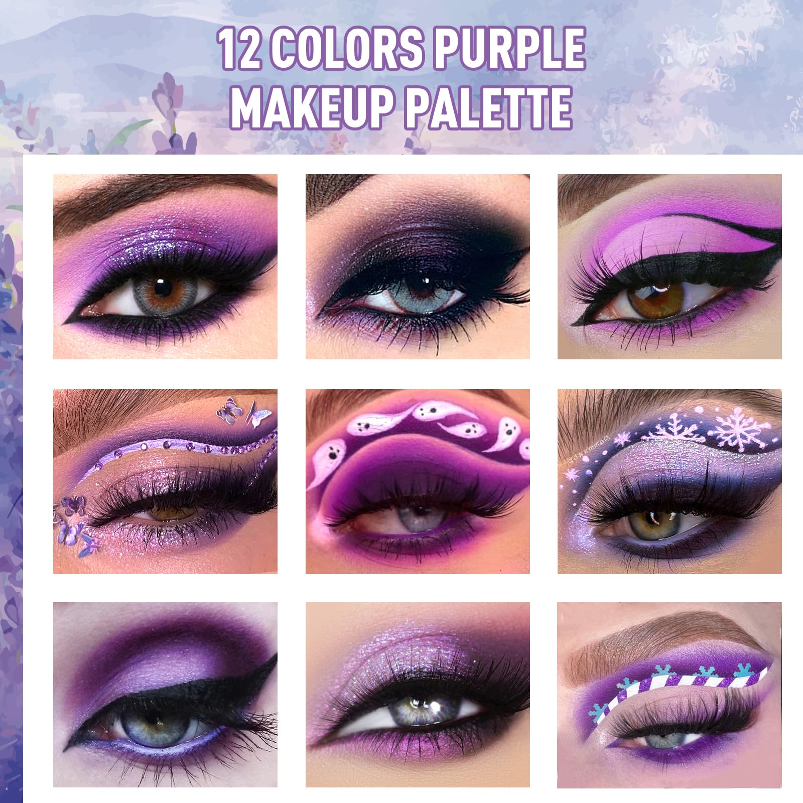 Long-wearing waterproof purples to accent green eyes.