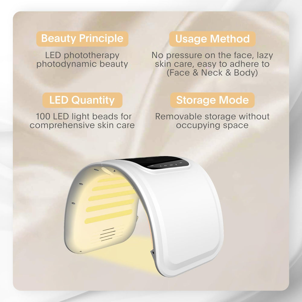 Beuwe Cyan Light Mask showing easy setup for at-home use.