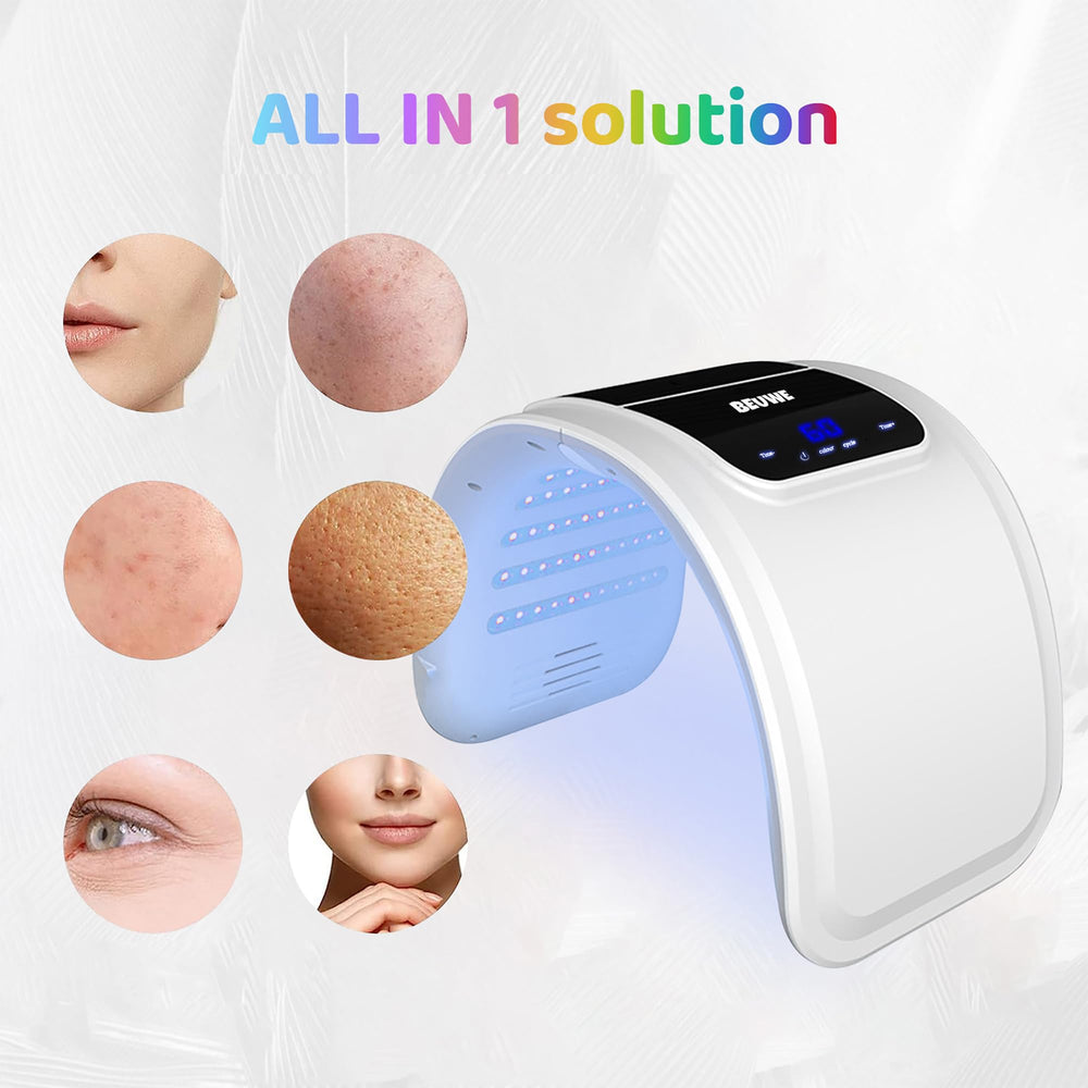 Beuwe Yellow Light Mask mode selector for easy color choices during skincare ritual.